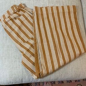 Madewell Emmett wide leg crop jeans. Brown and white stripe size 28